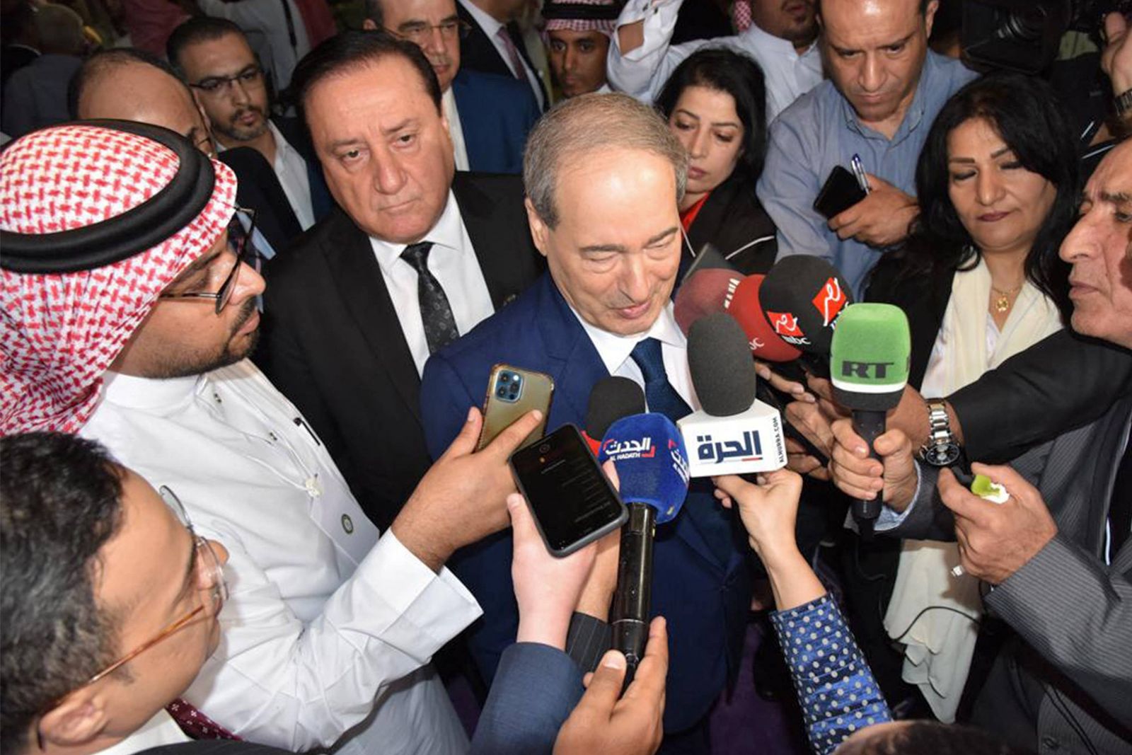 وزير خارجية سوريا فيصل المقداد في جدة (أ.ف.ب)