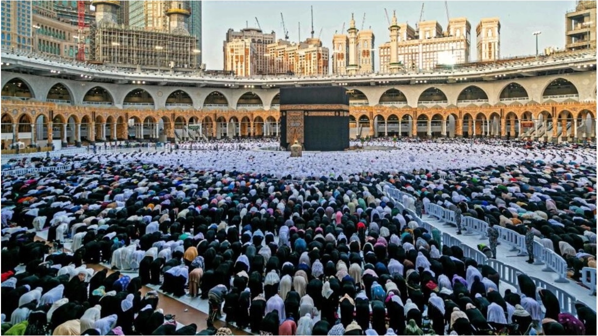 صورة من المسجد الحرام في مكة في عيد الفطر 2022. © أ ف ب