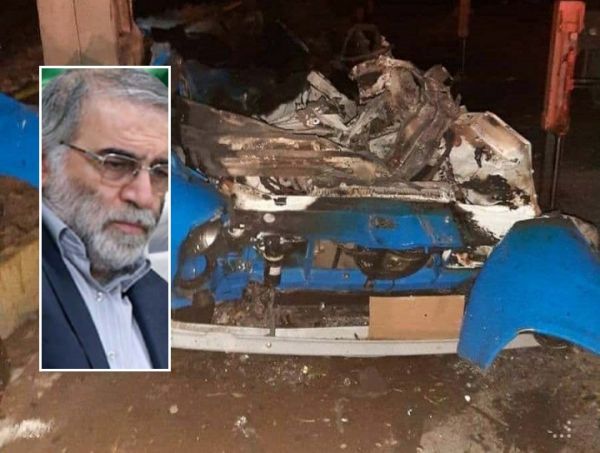 قالت إيران إن مسلحين هاجموا فخر زادة استخدموا سيارة نوع نيسان محملة بالمتفجرات