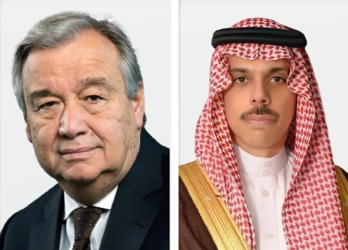 فيصل بن فرحان وغوتيريش يناقشان جهود احتواء التوتر في المنطقة