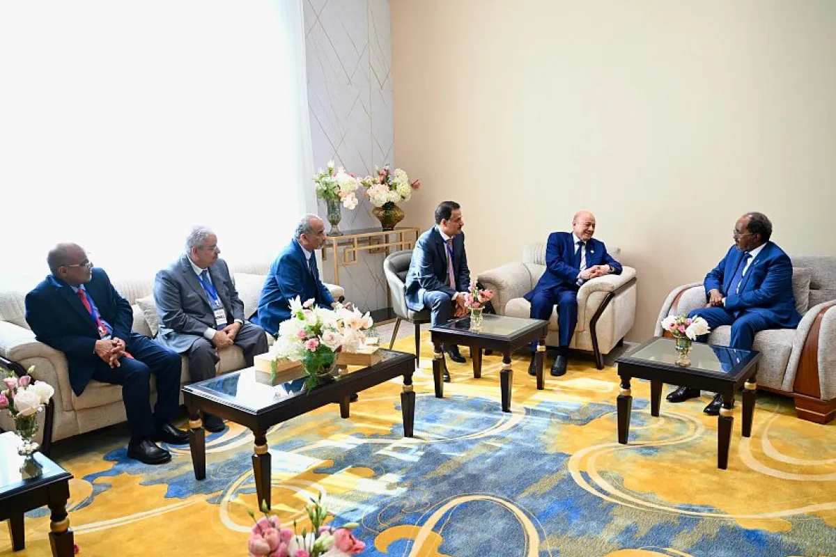 العليمي يبحث مع رئيسي جيبوتي والصومال تعزيز التعاون ومواجهة الإرهاب وتأمين البحر الأحمر