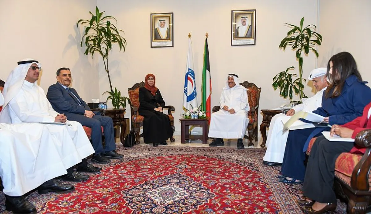 الزوبة تبحث في الكويت توسيع الدعم الإنساني والتنموي لليمن واستئناف تمويل المشاريع