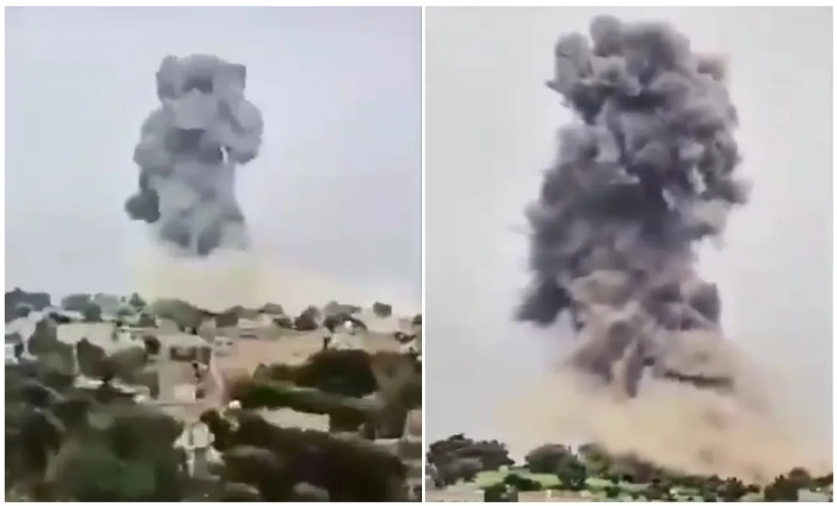بالفيديو: عصابات الإرهاب الحوثي تفجر المنازل في الحجرية