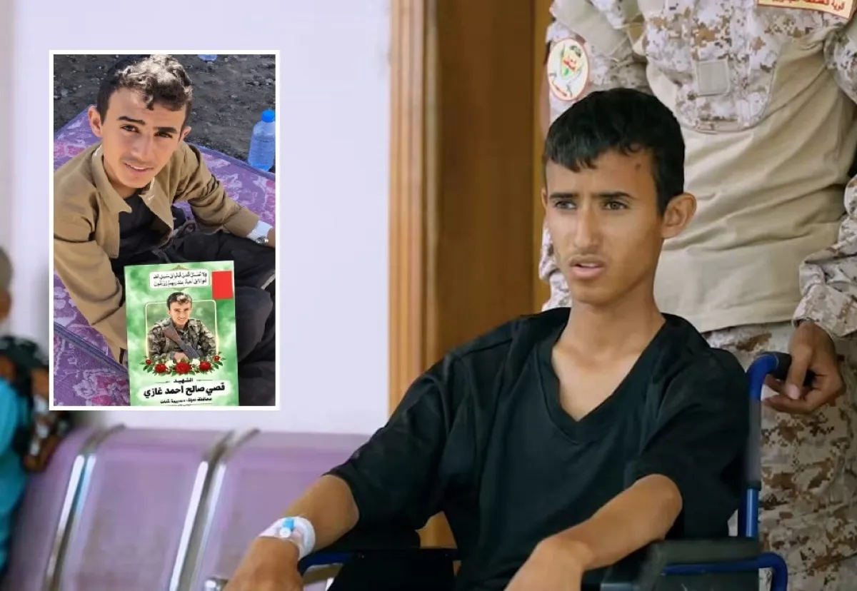 أرسله الحوثي للمحرقة وأعلن "استشهاده"... قوات العمالقة تبنت وداوت الطفل "قصي" (فيديو)
